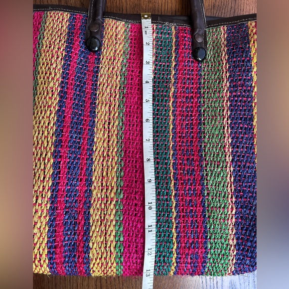 Mexican Agave Fiber or Yute Tote Multicolor Bag - Picture 6 of 7